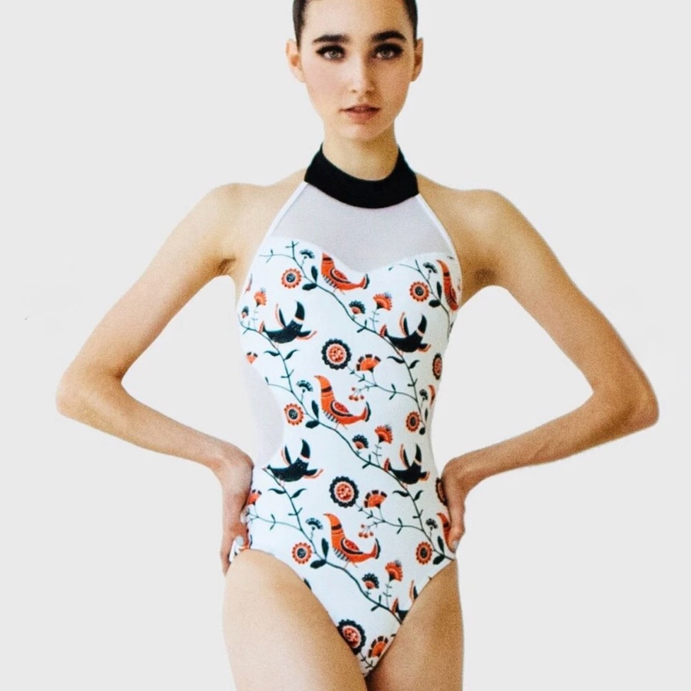 Elevé Madison Halter Neck leotard - Size Small
